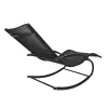 LUARO rocking garden lounger with headrest