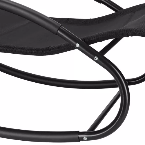 LUARO rocking garden lounger with headrest