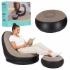 Inflatable armchair with footrest