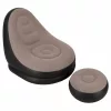 Inflatable armchair with footrest