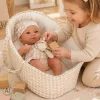Baby doll in carrier with mascot beige