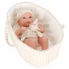 Baby doll in carrier with mascot beige