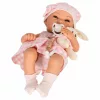 Baby doll in carrier with mascot pink