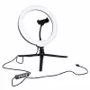 RGB LED selfie ring light on tripod