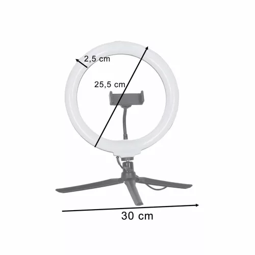 RGB LED selfie ring light on tripod
