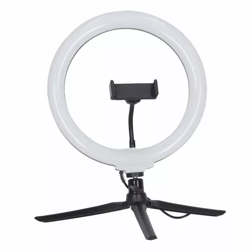 RGB LED selfie ring light on tripod