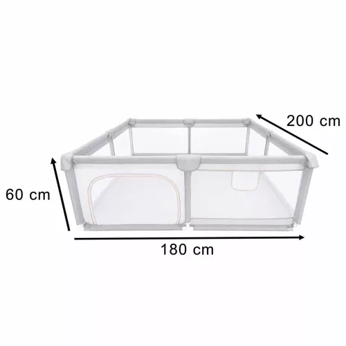 Baby cot mesh zipped entry 180x200cm