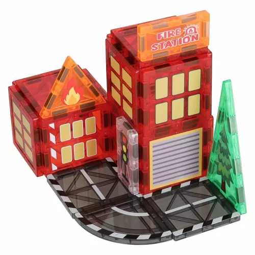 Magnetic construction bricks fire brigade 48e