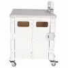 LUARO shopping trolley folding 4-wheel lid white
