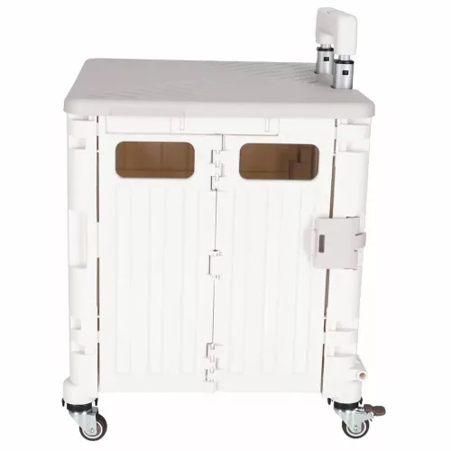 LUARO shopping trolley folding 4-wheel lid white