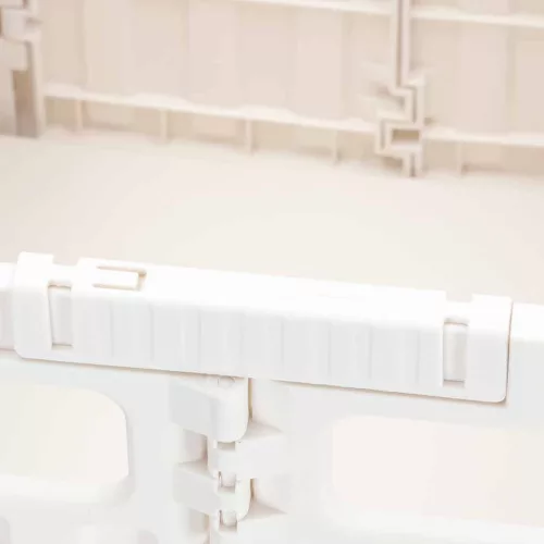 LUARO shopping trolley folding 4-wheel lid white