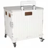 LUARO shopping trolley folding 4-wheel lid white