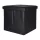 Folding pouffe with storage leather 38x38x38cm black