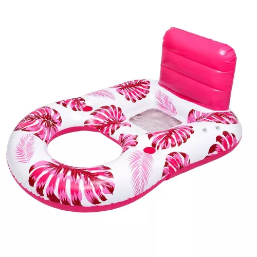 Swimming chair mattress with backrest and canopy rose