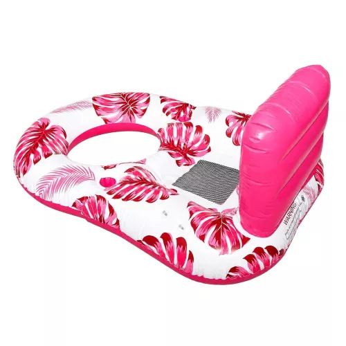 Swimming chair mattress with backrest and canopy rose