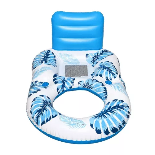 Swimming chair mattress with backrest and canopy ni