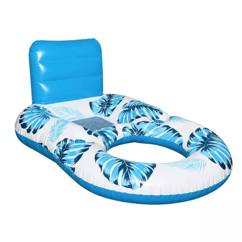 Swimming chair mattress with backrest and canopy ni