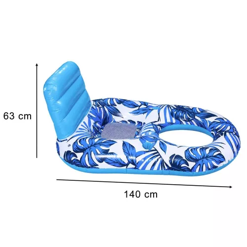 Swimming chair mattress with backrest