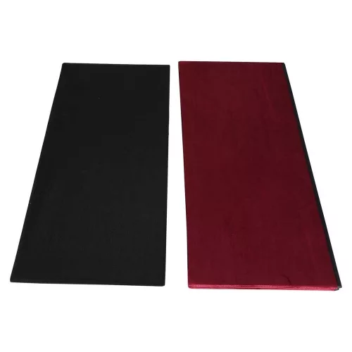 Folding pouffe with storage compartment quilted velour red
