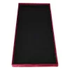 Folding pouffe with storage compartment quilted velour red