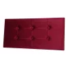 Folding pouffe with storage compartment quilted velour red