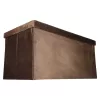 Folding pouffe with storage compartment quilted velour brown