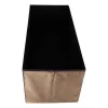 Folding pouffe with storage compartment quilted velour brown