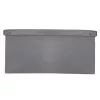 Folding pouffe with storage compartment quilted velour grey