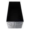 Folding pouffe with storage compartment quilted velour grey