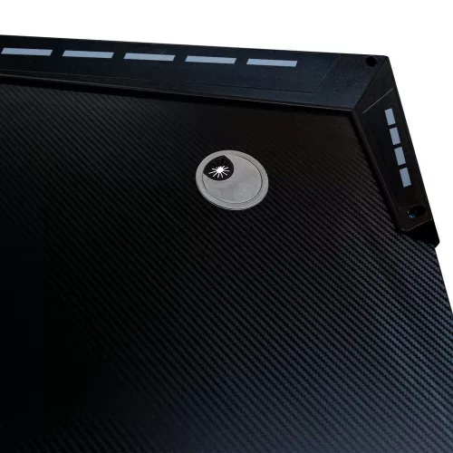 Biurko gamingowe LED podświetlenie RGB uchwyty komputerowe dla gracza 120x60cm