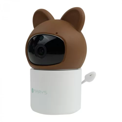 MARY'S Rotating Baby Monitor Electronic Camera Teddy Bear Brown WiFi TUYA