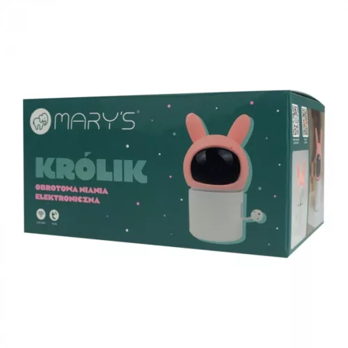 MARY'S Rotating Baby Monitor Camera Pink Rabbit WiFi TUYA