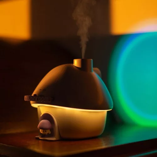 MARY'S Pink Mushroom LED Air Humidifier