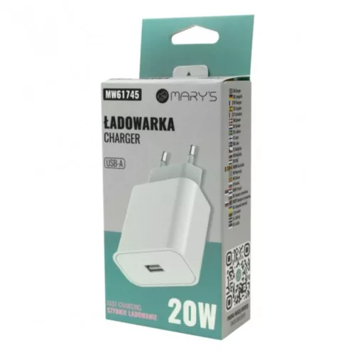 MARY'S 20W wall charger USB-A white