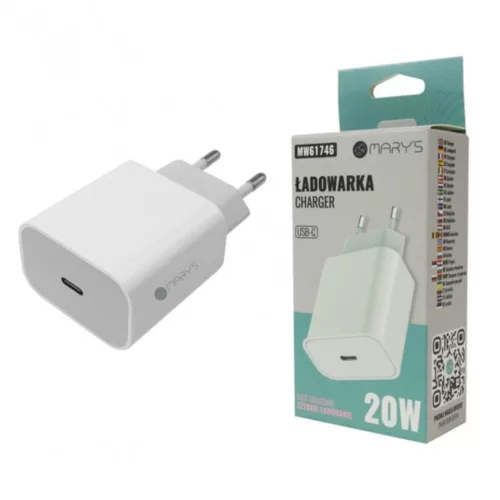 MARY'S 20W wall charger USB-C white
