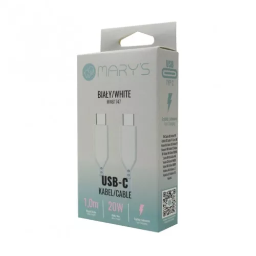 MARY'S USB-C cable white 1m