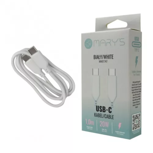 MARY'S USB-C cable white 1m