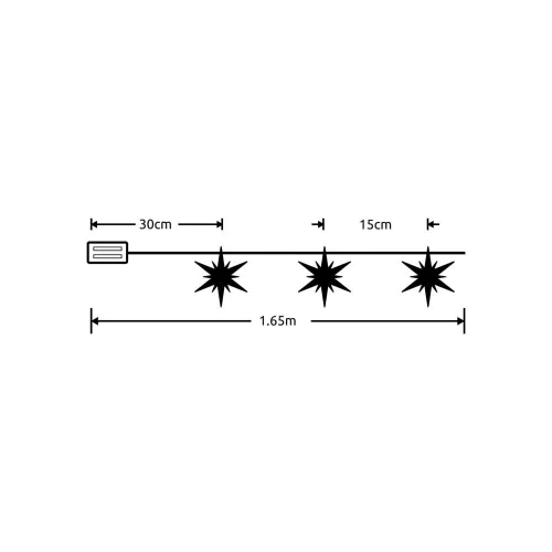 Modee Christmas LED String Decor Battery Operated C3028 (10LED/135cm/15cm) warm