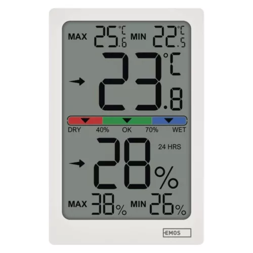 Digitális beltéri hőmérő páratartalom-mérővel E0558