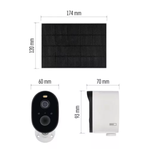 GoSmart Kültéri akkumulátoros kamera IP-1150 SNAP wifivel és napelemmel