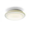 RENDL R10109 AREA Rounded Opal Glass Ceiling Light with Chrome Trim for 2D Compact Tube Light, IP44, 28 W, 230V