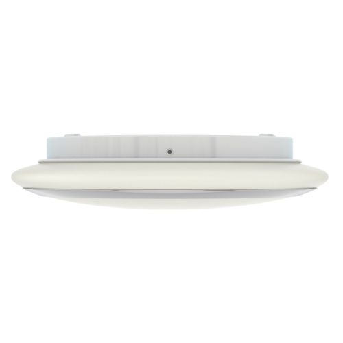 RENDL R10109 AREA Rounded Opal Glass Ceiling Light with Chrome Trim for 2D Compact Tube Light, IP44, 28 W, 230V