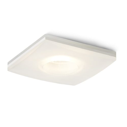 RENDL R10418 KAY Square Led Lamp with Satinized Glass for Gu10 Bulb, 3000K, 5 W, 230V/350mA