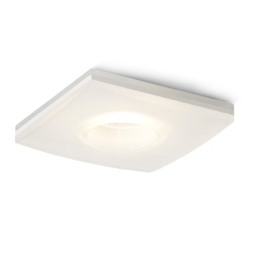 RENDL R10418 KAY Square Led Lamp with Satinized Glass for Gu10 Bulb, 3000K, 5 W, 230V/350mA