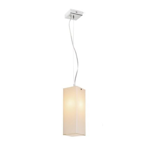 RENDL R10627 LUCIA Rectangular pendant lamp with satinated glass trim for Led E27 bulb, 15 W, 230V
