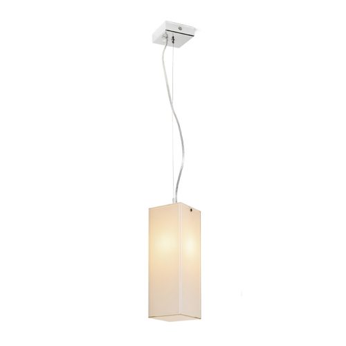 RENDL R10627 LUCIA Rectangular pendant lamp with satinated glass trim for Led E27 bulb, 15 W, 230V