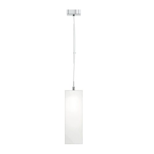 RENDL R10627 LUCIA Rectangular pendant lamp with satinated glass trim for Led E27 bulb, 15 W, 230V
