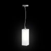 RENDL R10627 LUCIA Rectangular pendant lamp with satinated glass trim for Led E27 bulb, 15 W, 230V