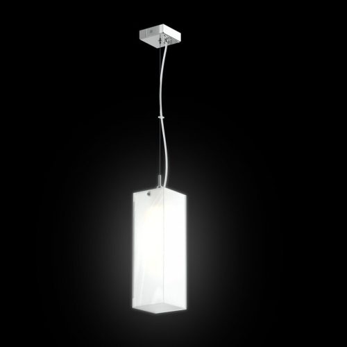 RENDL R10627 LUCIA Rectangular pendant lamp with satinated glass trim for Led E27 bulb, 15 W, 230V