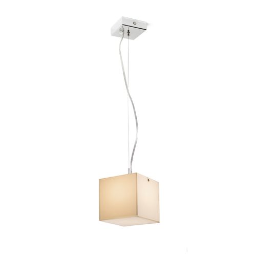 RENDL R10628 LUCIA Square pendant lamp in satin glass Led G9 bulb, 5 W, 230V